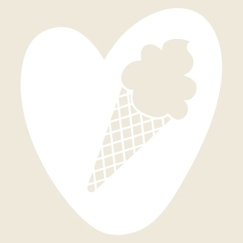 Coeur Crème Glacée Gaufre D’été Snacking Bonbons Délicieux Amour