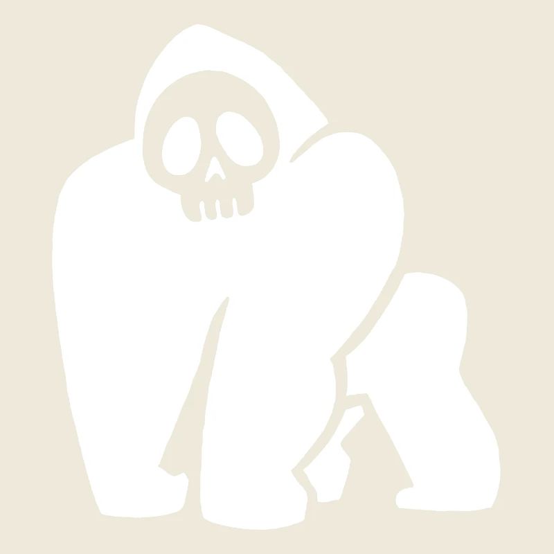 Crâne de gorille blanc