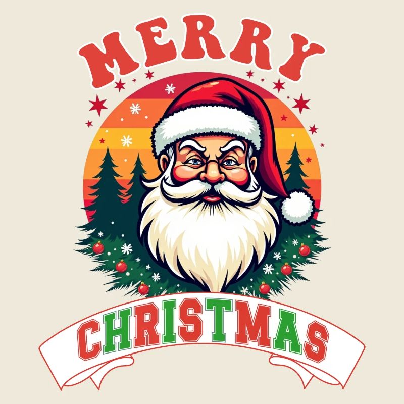 Joyeux Noël Père Noël rétro