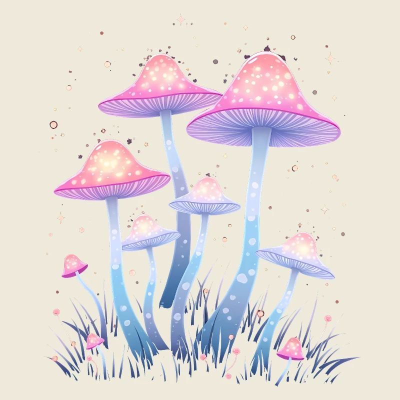 Magic mushrooms in the enchanted forest