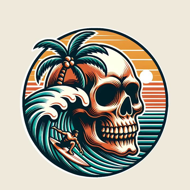 Surfen Surfer skull