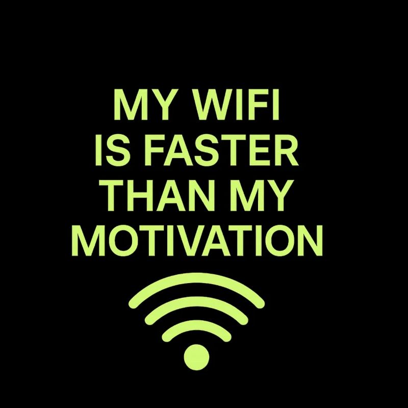 Funny WiFi Motif with Saying - Nerd Design
