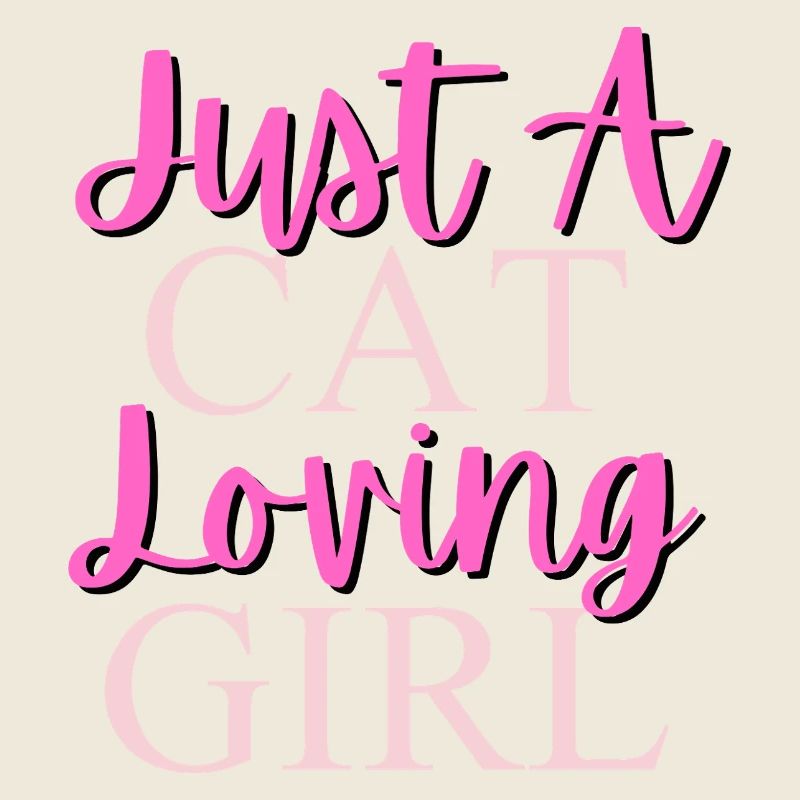 Juste une fille aimant les chats Typographie