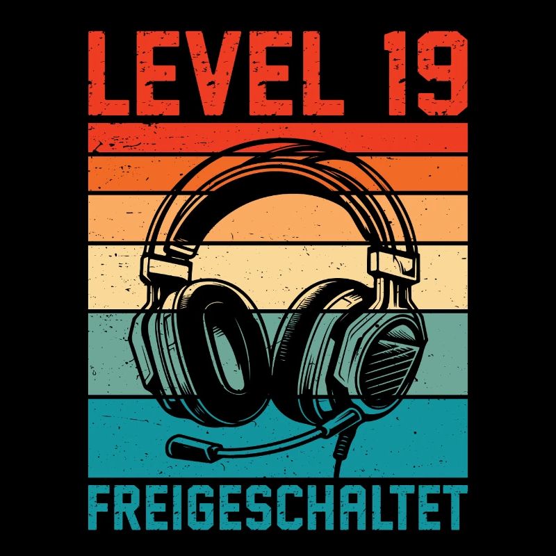 19th Birthday Men Gamer Level 19 Unlocked