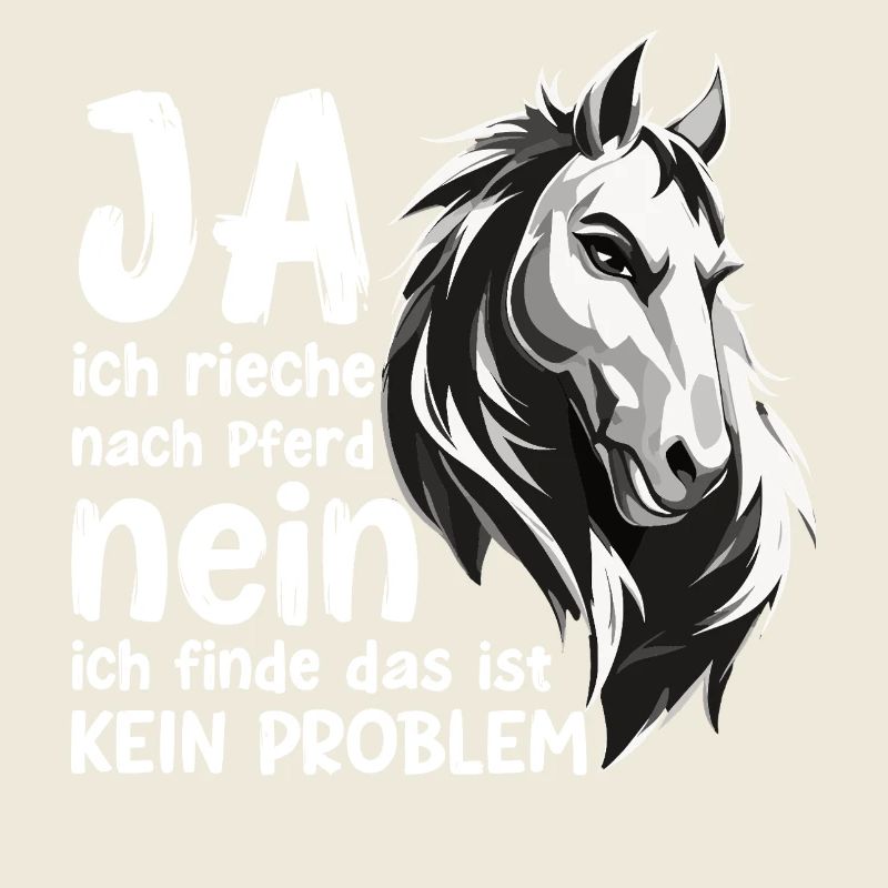 Pferde Spruch mit Pferdekopf Statement Hobby
