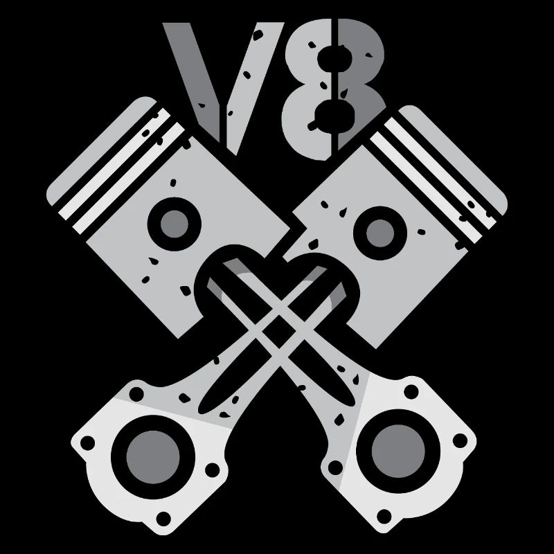 Moteur V8 à piston – Conception de puissance mécanique