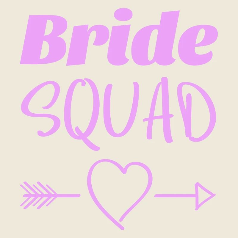 Bride Squad Herz Pfeile Design