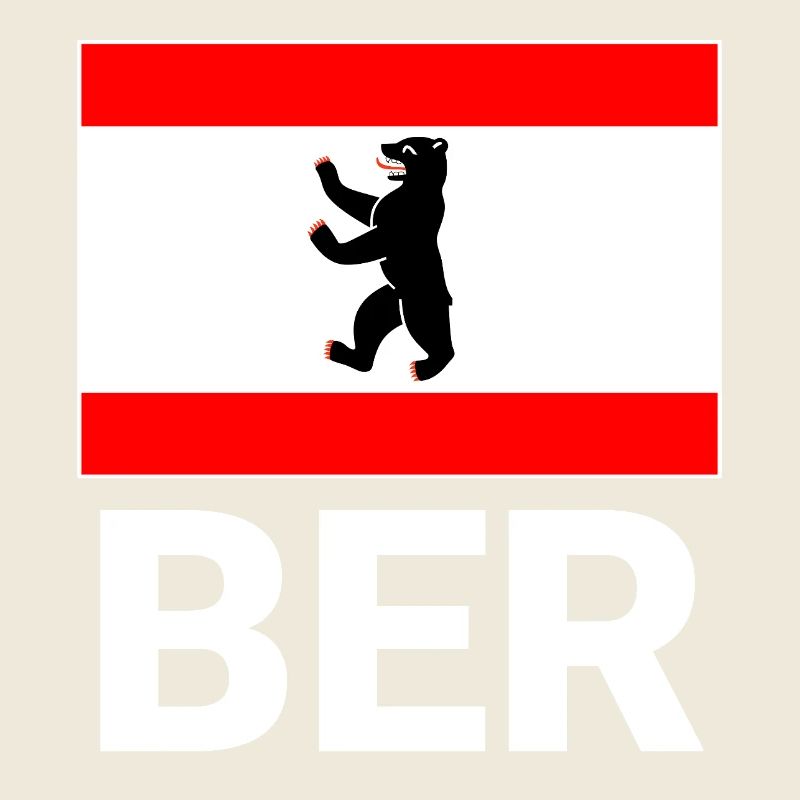 Drapeau de Berlin avec abréviation BER