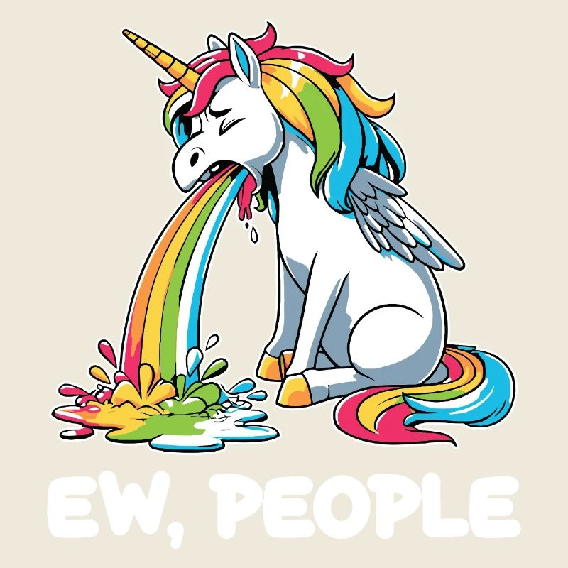 Regenbogen Unicorn Spuckt Regenbogen