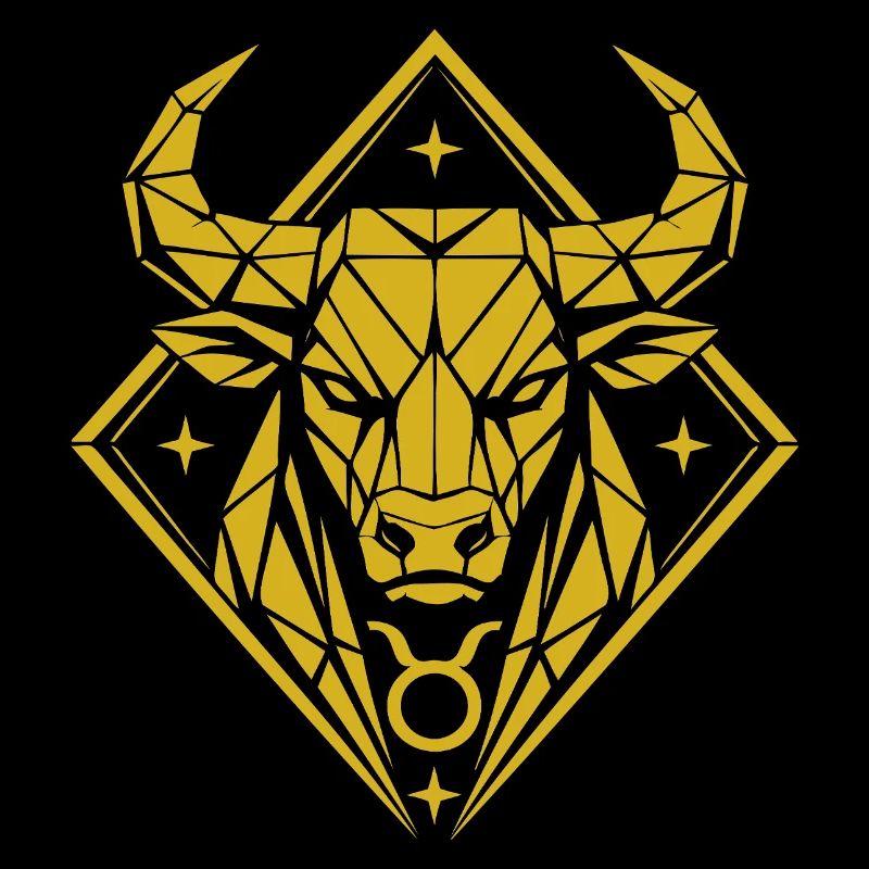 Geometric Bull – Stärke pur - Sternzeichen Stier