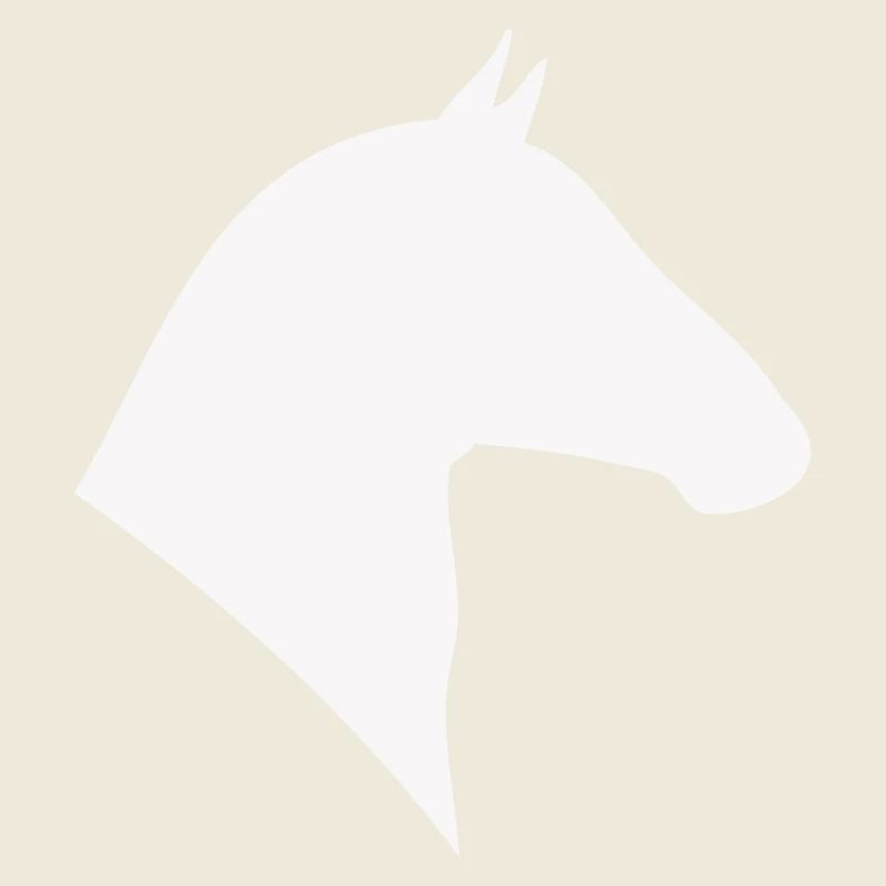 Silhouette de tête de cheval minimale