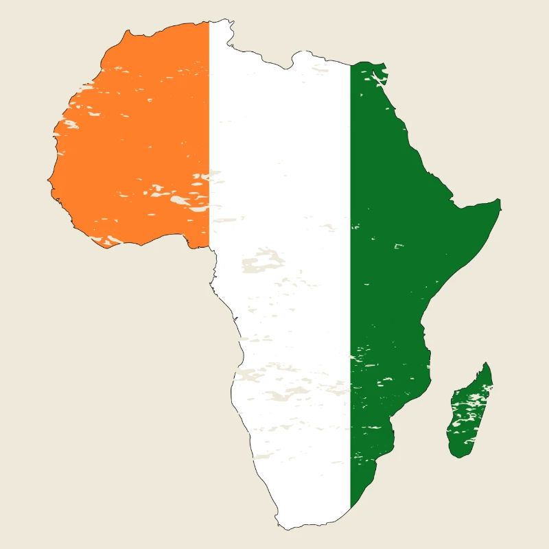 Côte d'Ivoire Flag Africa used