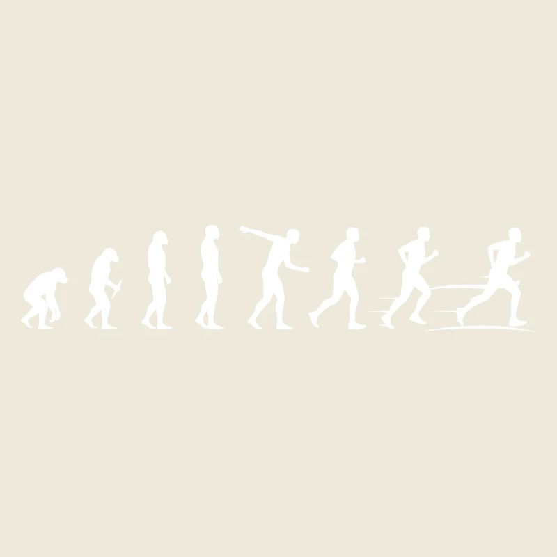 Evolution der Bewegung - Läufer Marathon 