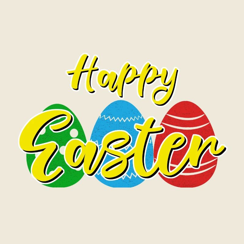 Happy Easter - Easter bunny Easter eggs celebration gift