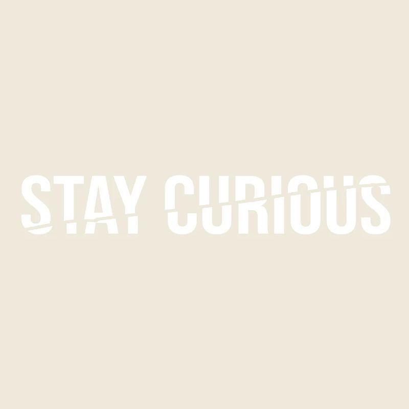 stay curious - statement spruch