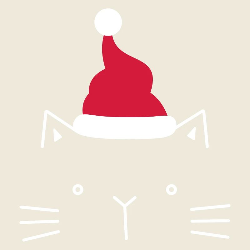 Cat face Santa Claus Christmas gift