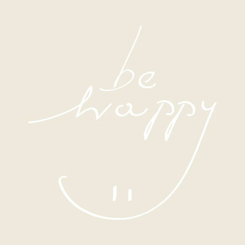 Sei glücklich Lächeln