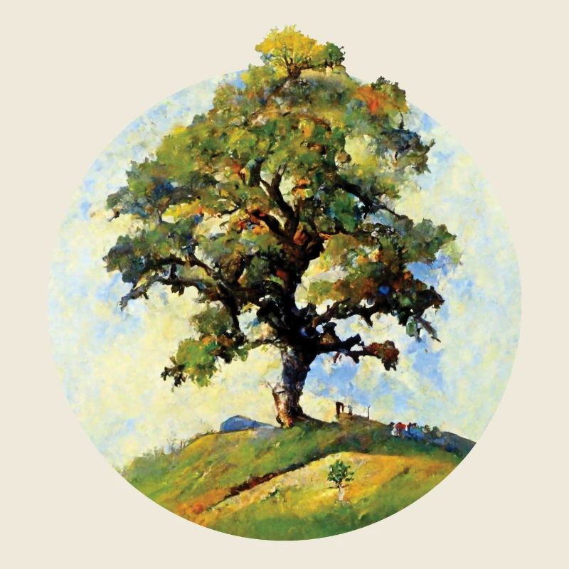 Painting | Tree on a hill