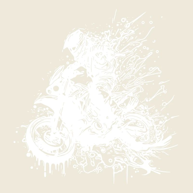 Moto Motocross Biker Splash Style Racing
