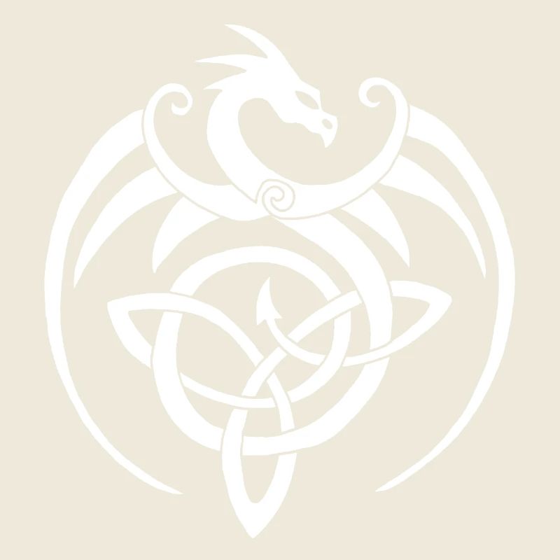Dragon blanc et symbole celte