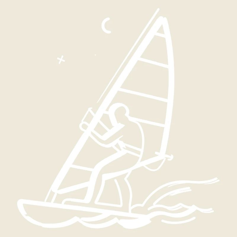 Windsurfen Line Art