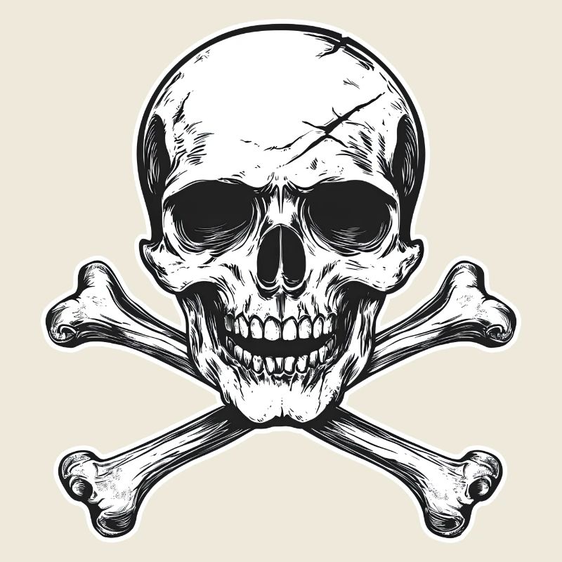 Skull and bone cross