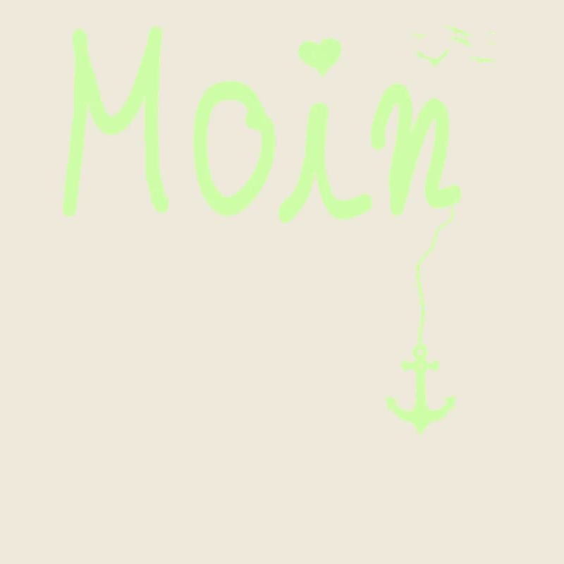 Moin Begrüßung Moin mit Möwe