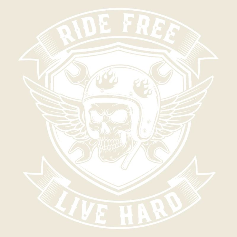 Biker Design - Ride Free Live Hard
