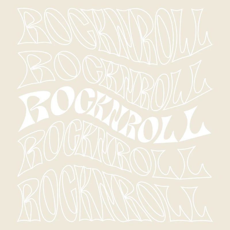 Typographie ondulée rocknroll psychédélique