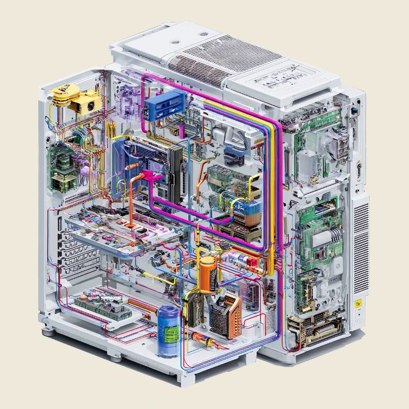 CAD Cable Art Color Streams Data Center