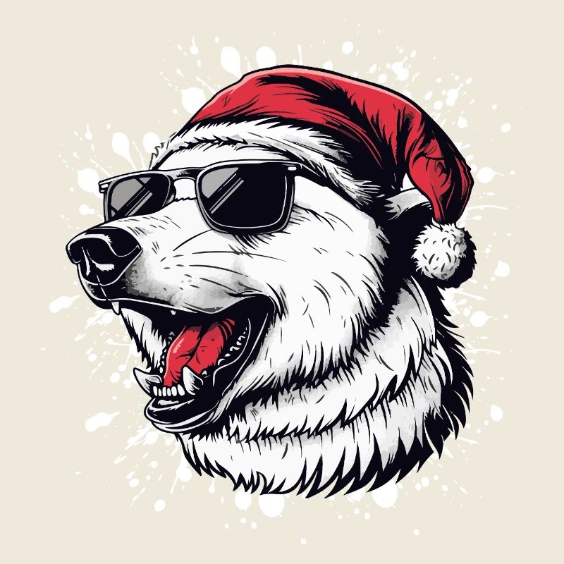 Ours polaire Noël drôle