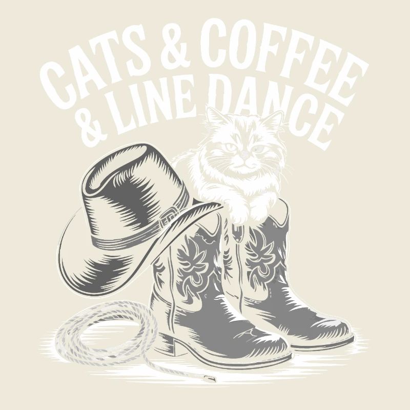 Cat Coffee Western Line Danse