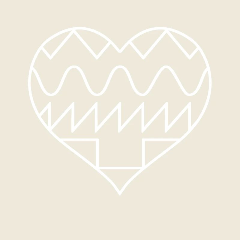 Geometric Heart with Lines / SYNTH HEART