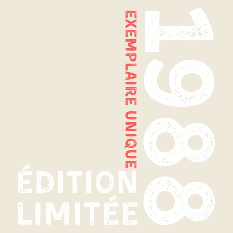 Année 1988 au style typographique vintage