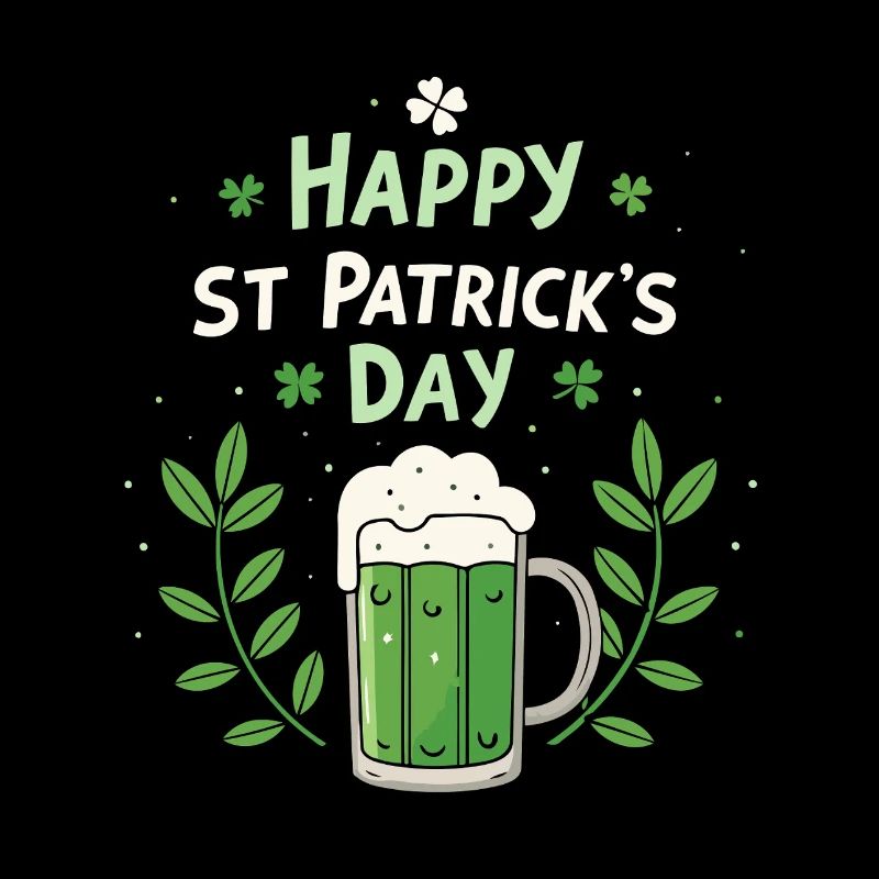 Saint Patrick Bière Verte Joyeuse