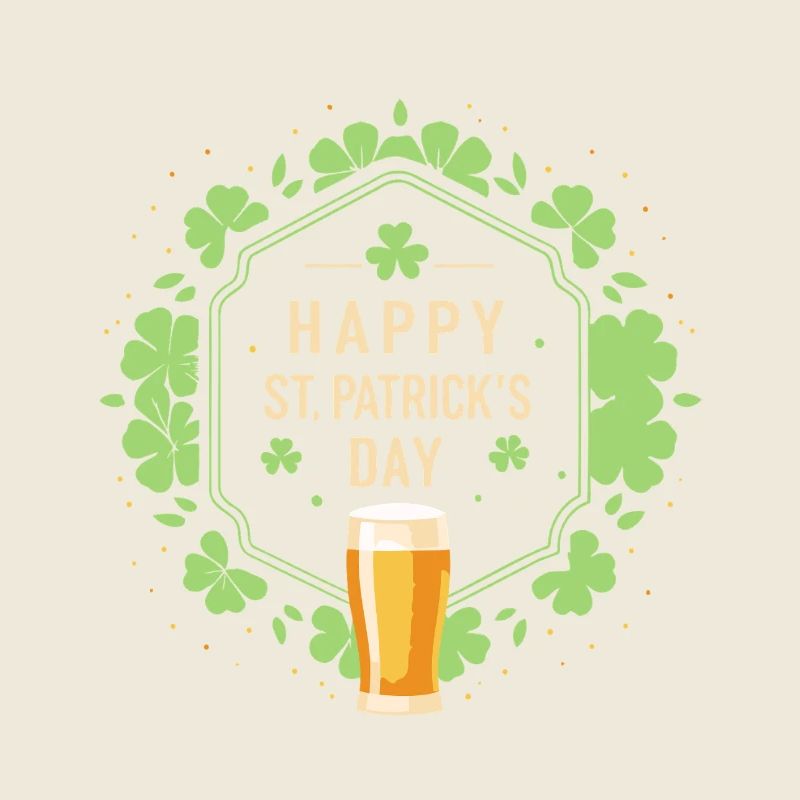 St. Patrick's Day Bier & Kleeblatt