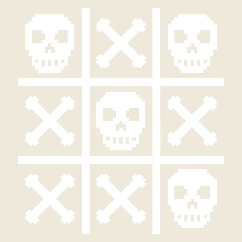 Pixel Skull and Bones Zero & Crosses