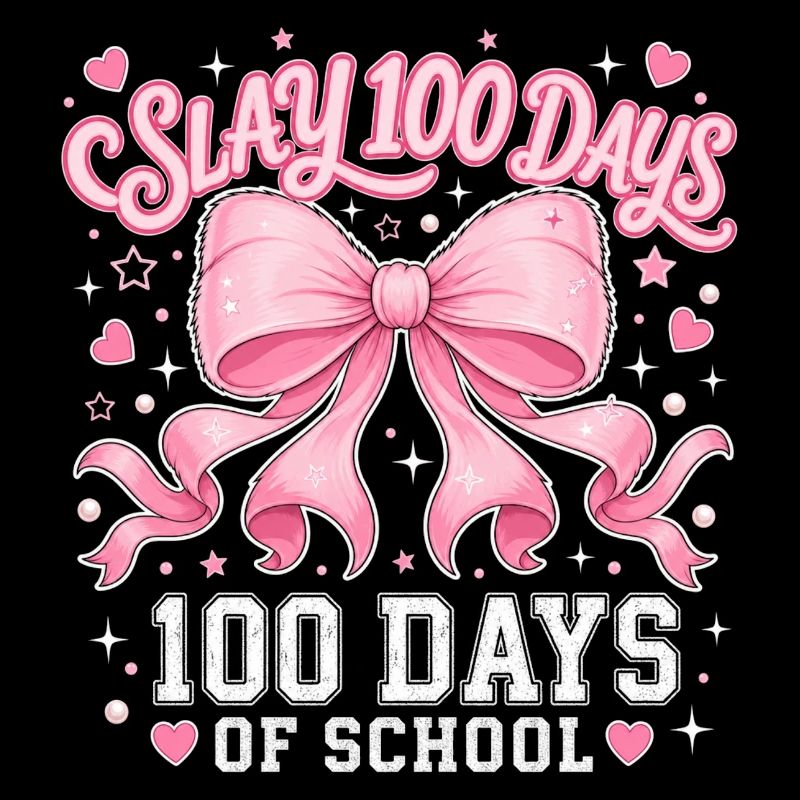 Tendance Pink Bow Coquette 100 Day School Y2K
