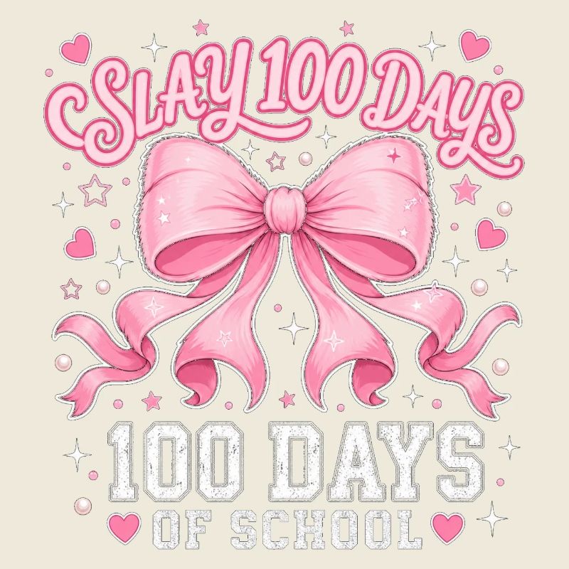 Tendance Pink Bow Coquette 100 Day School Y2K
