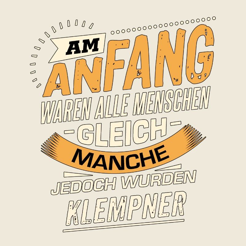 Am Anfang Klempner RAHMENLOS Berufe Jobs Geschenk