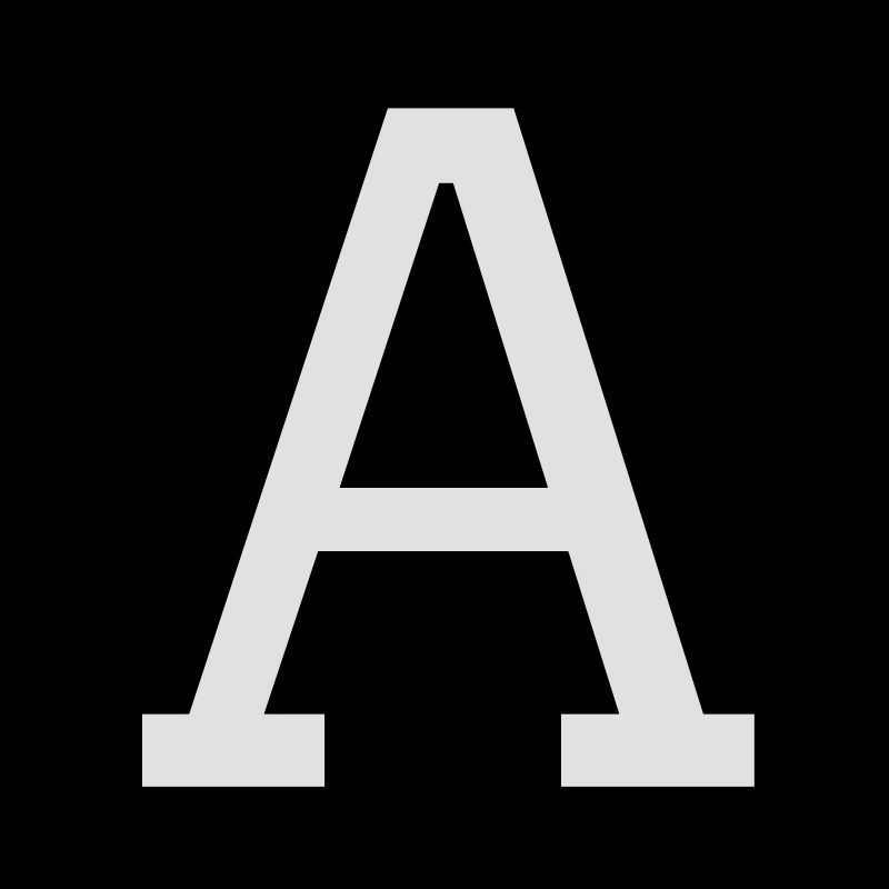 Letter A (bicolor)