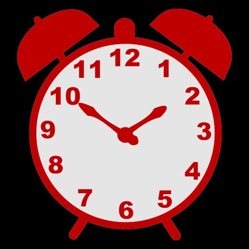 Classic alarm clock with red frame