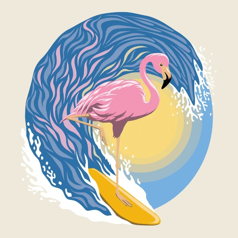 Flamingo-Surfer