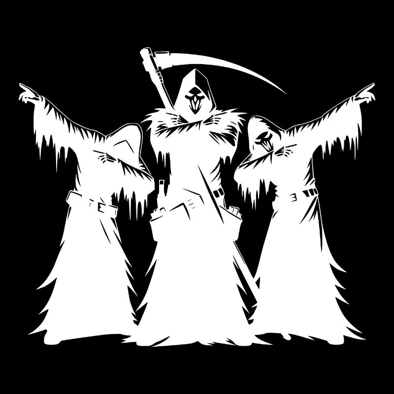Unheimliche Dabbing Halloween Untote mit Sense