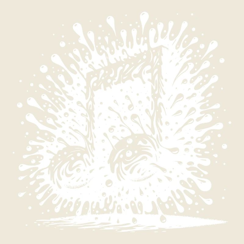 Floating Splash Music Note Tattoo Style