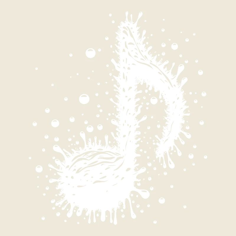 Drops de notes de musique d’éclaboussure