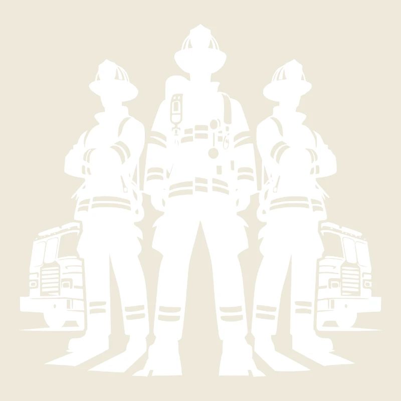 Firefighters in action Portrait