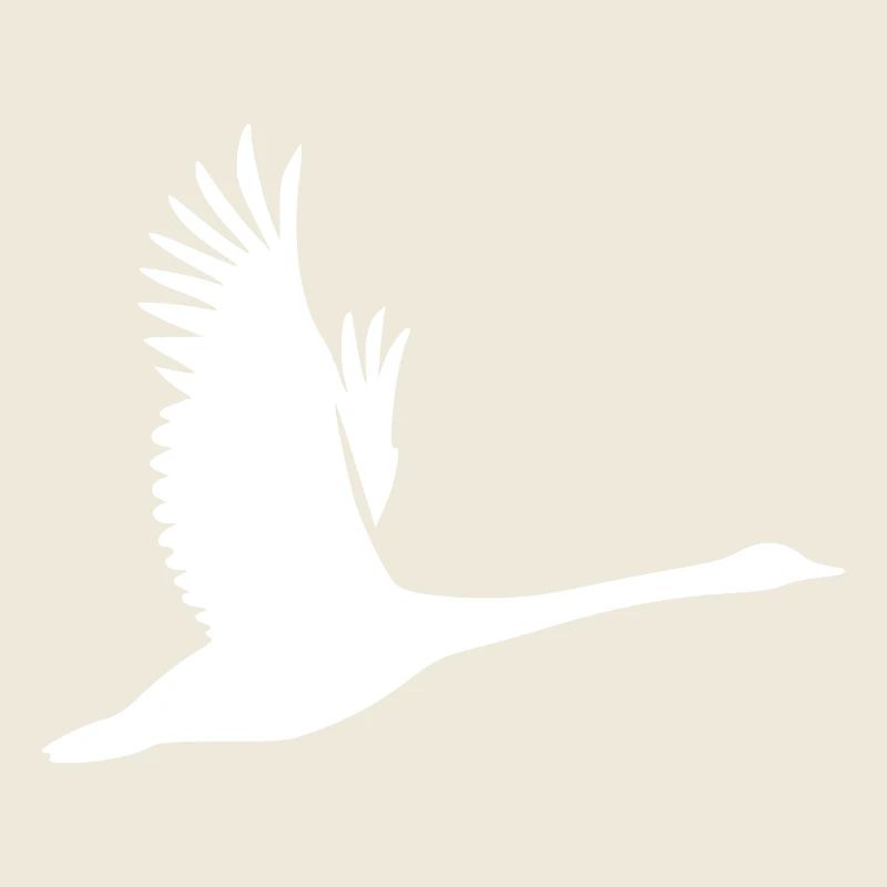 Flying Swan in Tattoo Style