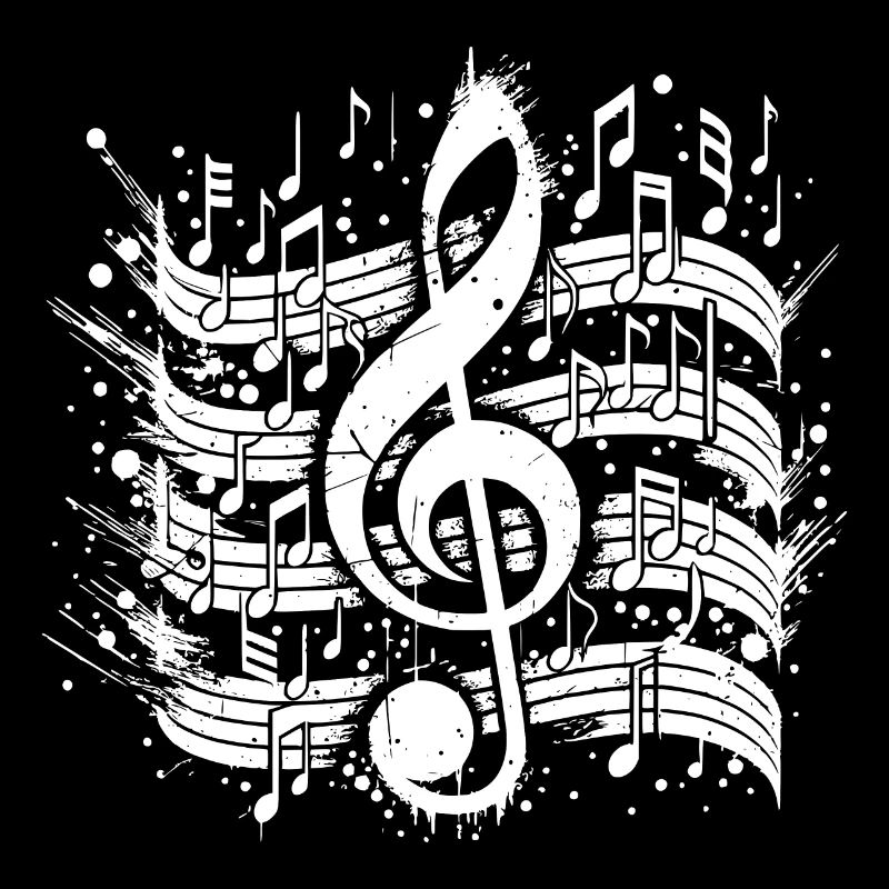 Wild Crazy Notes de musique avec clé
