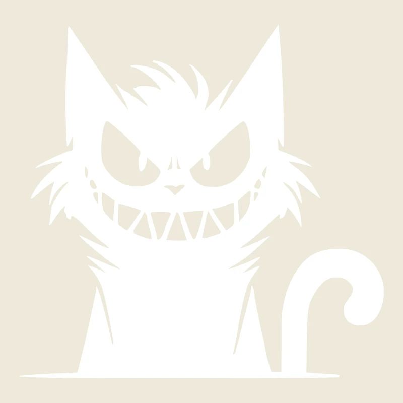 Gemeine hinterlistige Katze mit irrem Blick